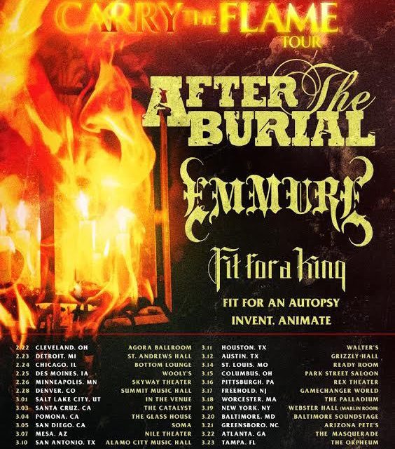 “The Carry The Flame Tour” feat. After the Burial, Emmure +
