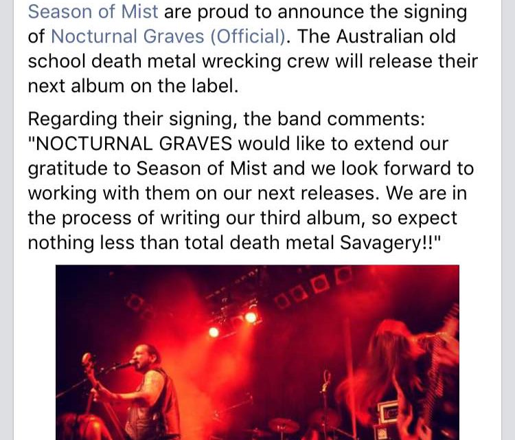 Nocturnal Graves Signs Deal With Season Of Mist