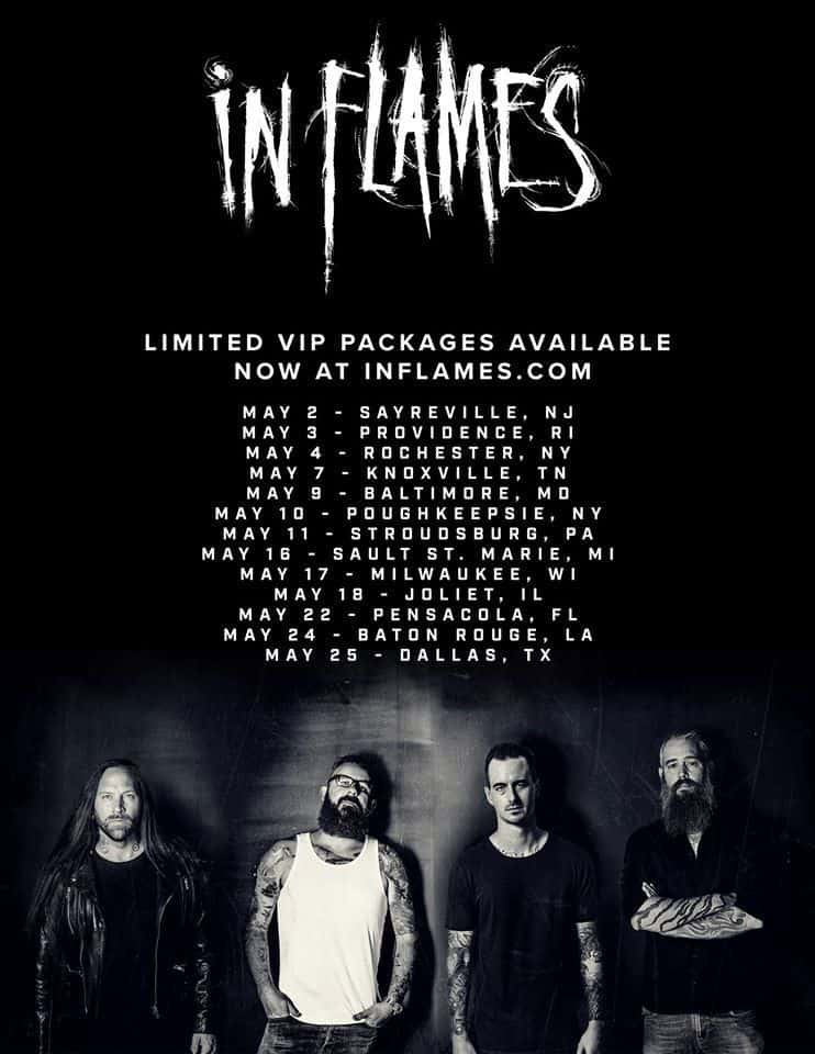 in flames us tour