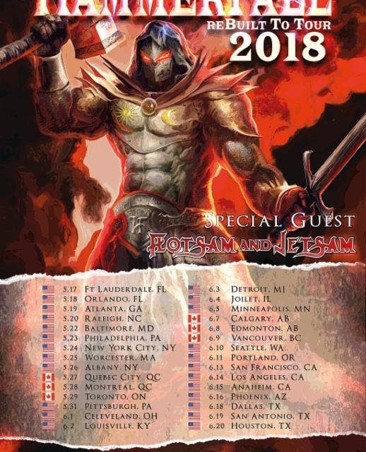 HammerFall Announces Spring 2018 North American Tour Dates