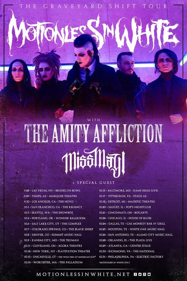 Motionless In White Announces Fall U.S. Tour Dates AudioVein