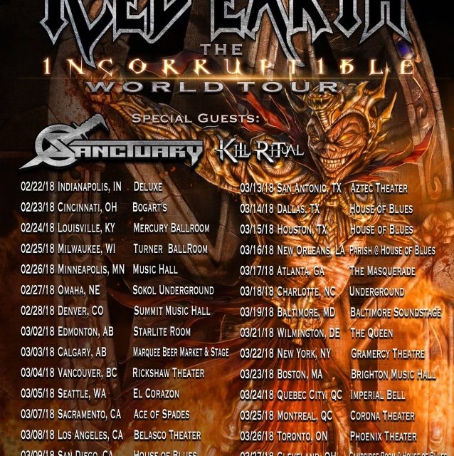 Iced Earth announced a 2018 tour w/ Sanctuary, and Kill Ritual