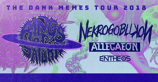 Rings of Saturn announced a tour w/ Nekrogoblikon, Allegaeon, and Entheos