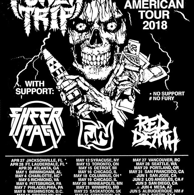 Power Trip announced a 2018 tour w/ Sheer Mag, Fury, and Red Death