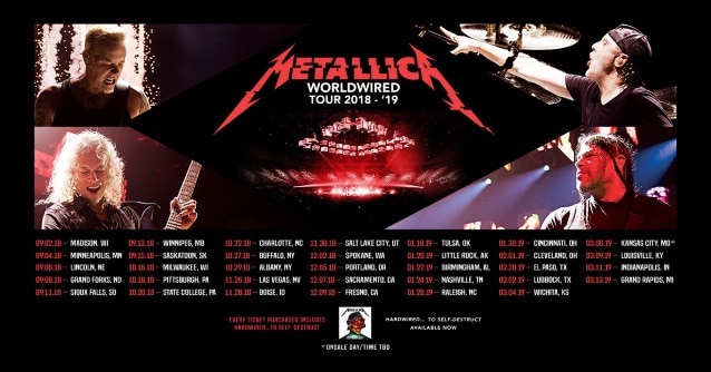 Metallica announced a 2018/2019 tour