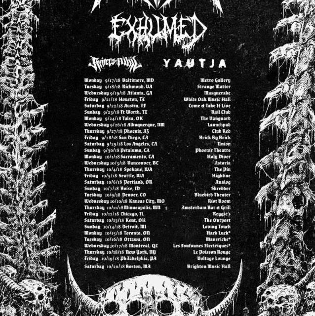 Revocation announced a tour w/ Exhumed, Rivers of Nihil, and Yautja