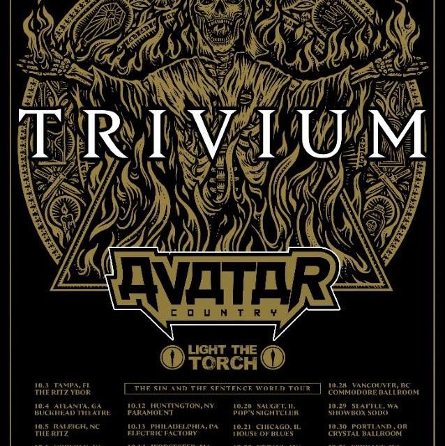 Trivium announced a tour with Avatar and Light the Torch