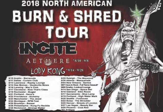 Incite announced a tour with Aethere, and Lody Kong