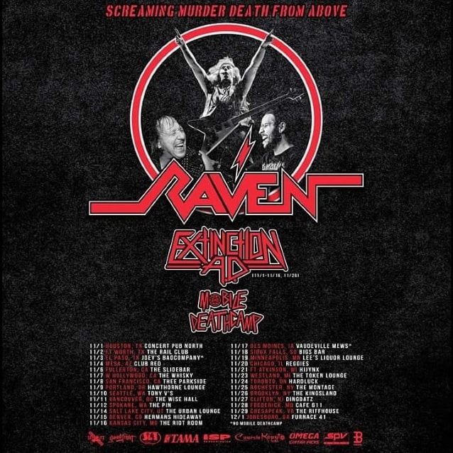 Raven announced a tour with Extinction A.D. and Mobile Deathcamp