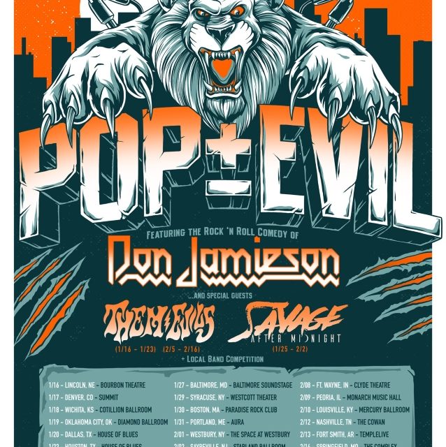 Pop Evil announced a tour with Don Jamieson, Them Evils, and Savage After Midnight