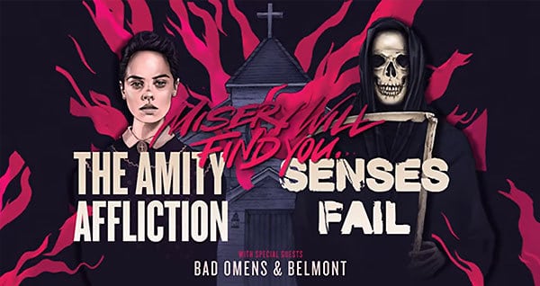 The Amity Affliction announced a tour w/ Senses Fail, Bad Omens, and Belmont