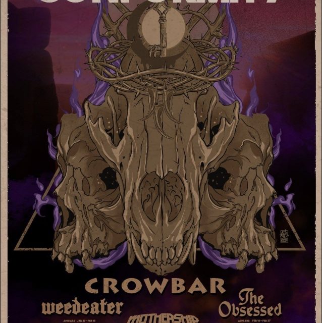 Corrosion of Conformity announced a tour w/ Crowbar, Mothership, Weedeater, and The Obsessed