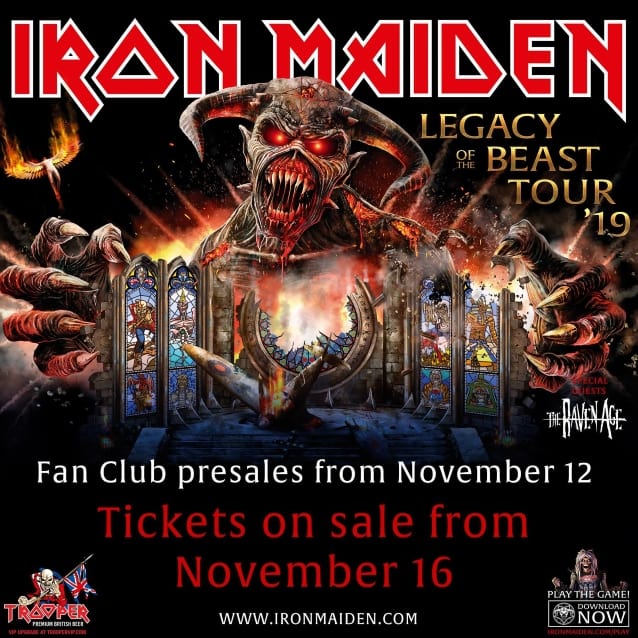 Iron Maiden announced a summer 2019 tour w/ The Raven Age